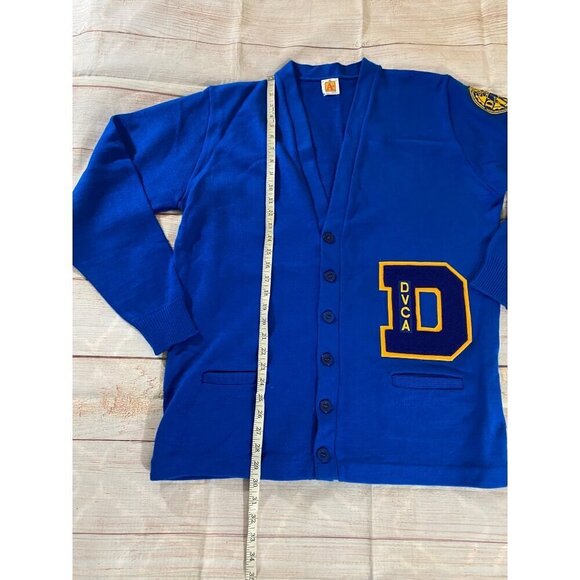 DVCA Dunbar Vocational Career Academy Blue Button Front Cardigan Mens - XL - Picture 7 of 14